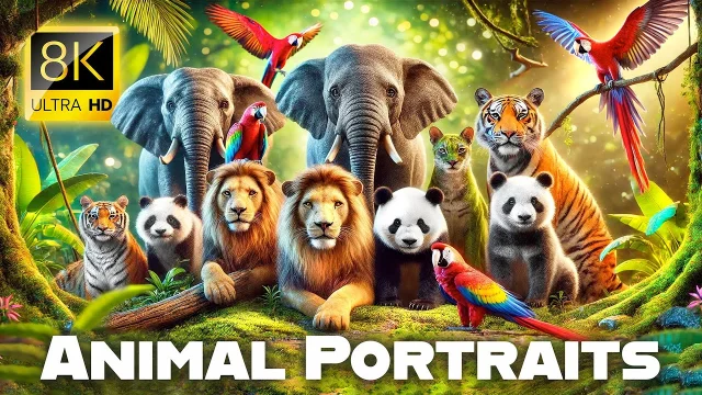 8K Animal Portraits Close Encounters main poster