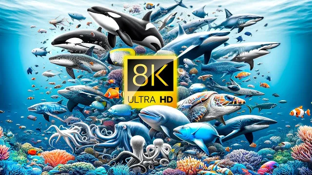 OCEAN ADVENTURES Majestic Marine Life & Ocean Animals 60FPS 8K ULTRA HD main poster