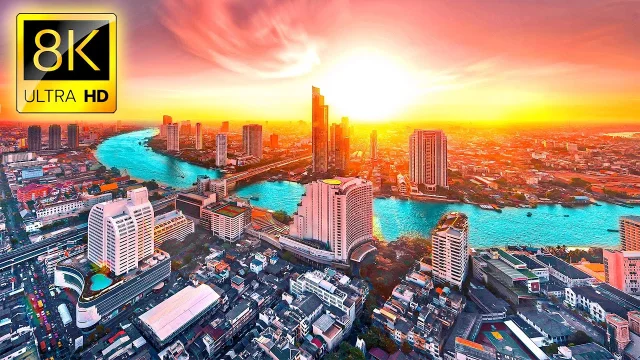 8K Mind-Blowing Megacities of the World in 8K ULTRA HD - Drone and Timelapse   Relaxing Music 8K TV main poster