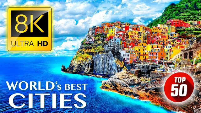 TOP 50 • Most Beautiful CITIES in the World 8K ULTRA HD main poster