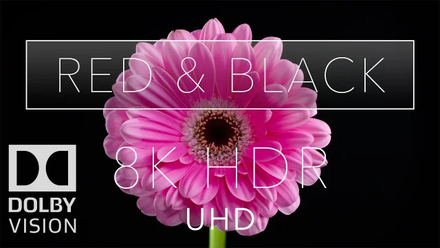 8k HDR Ultra HD Red & Black Dolby Vision